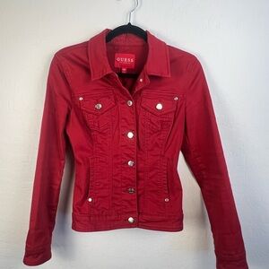 Guess Red Denim Jacket